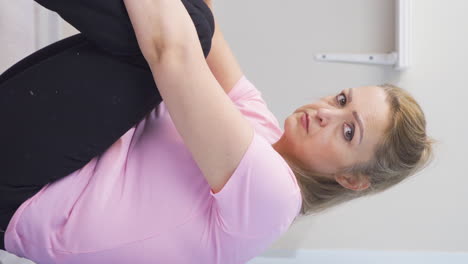 Vertical-video-of-The-woman-looking-menacingly-at-the-camera.